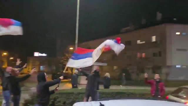 CELEBRATION IN THE STREETS OF NIKŠIĆ: The city is flooded with tricolor