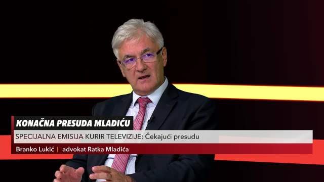 ADVOKAT BRANKO LUKIĆ U SPECIJALNOJ EMISIJI: Zvanično je to presuda generalu, nezvanično SRPSKOM NARODU