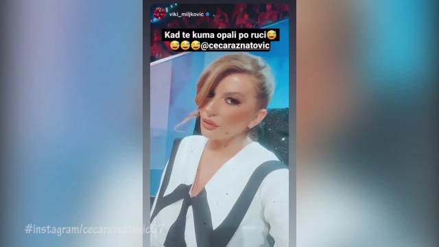 KAD TE KUMA OPALI PO RUCI! Ceca prekinula Viki dok se snimala za Instagram, i PRASNULA u smeh: Hit snimak završio na mrežama VIDEO