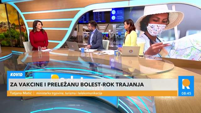 Ministarka turizma Tatjana Matić saopštila nova pravila putovanja