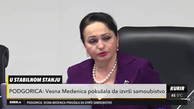 Vesna Medenica pokušala samoubistvo