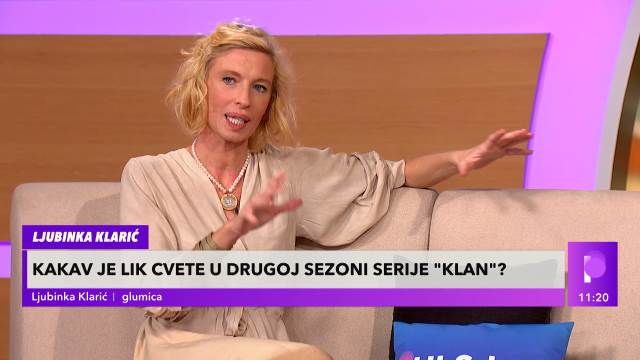 Glumica Ljubinka Klarić o ulozi Cvete u seriji Klan