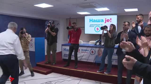 Podogirca, izborni stab DF pred obracanje medijima, pokrivanje