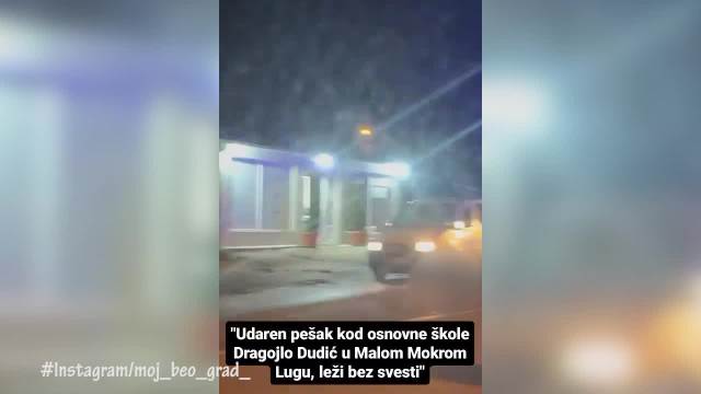 JEZIVA SCENA U MALOM MOKROM LUGU: Pešak nakon saobraćajke leži bez svesti